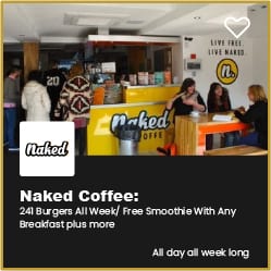 Naked Bournemouth Free Smoothy with any Breakfast