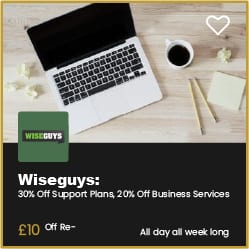 Wiseguys Bournemouth 30% Off Support Plans and 20% off Business Services