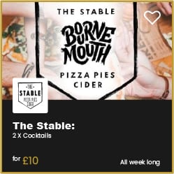 The Stable Bournemouh 2 for £10 Cocktails